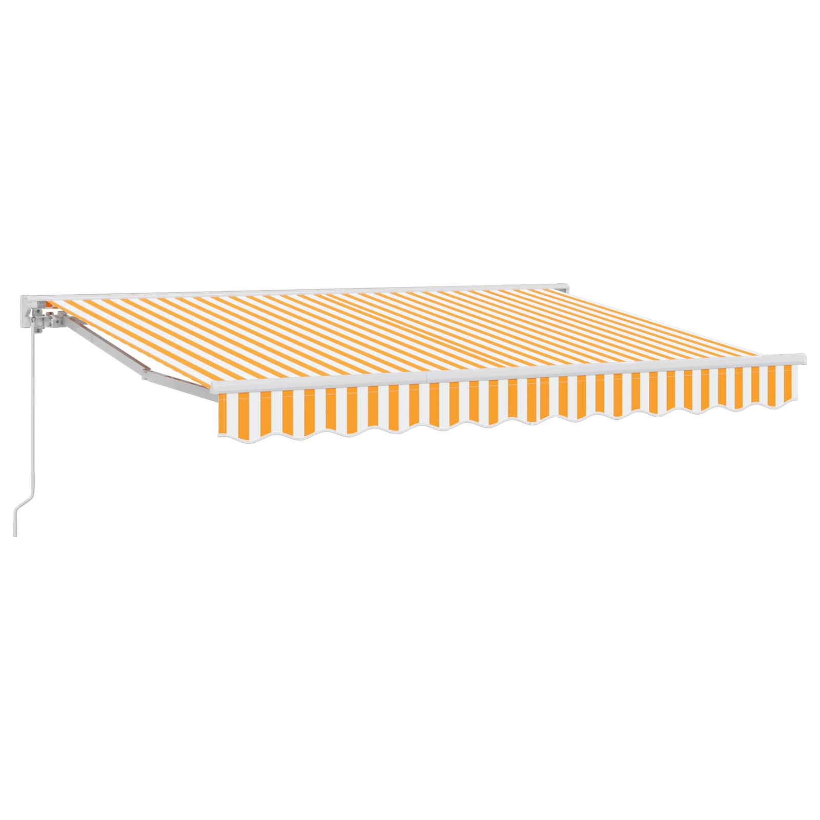 vidaXL Automatische Uittrekbare Zonwering in Geel en Wit, 300 x 200 cm
