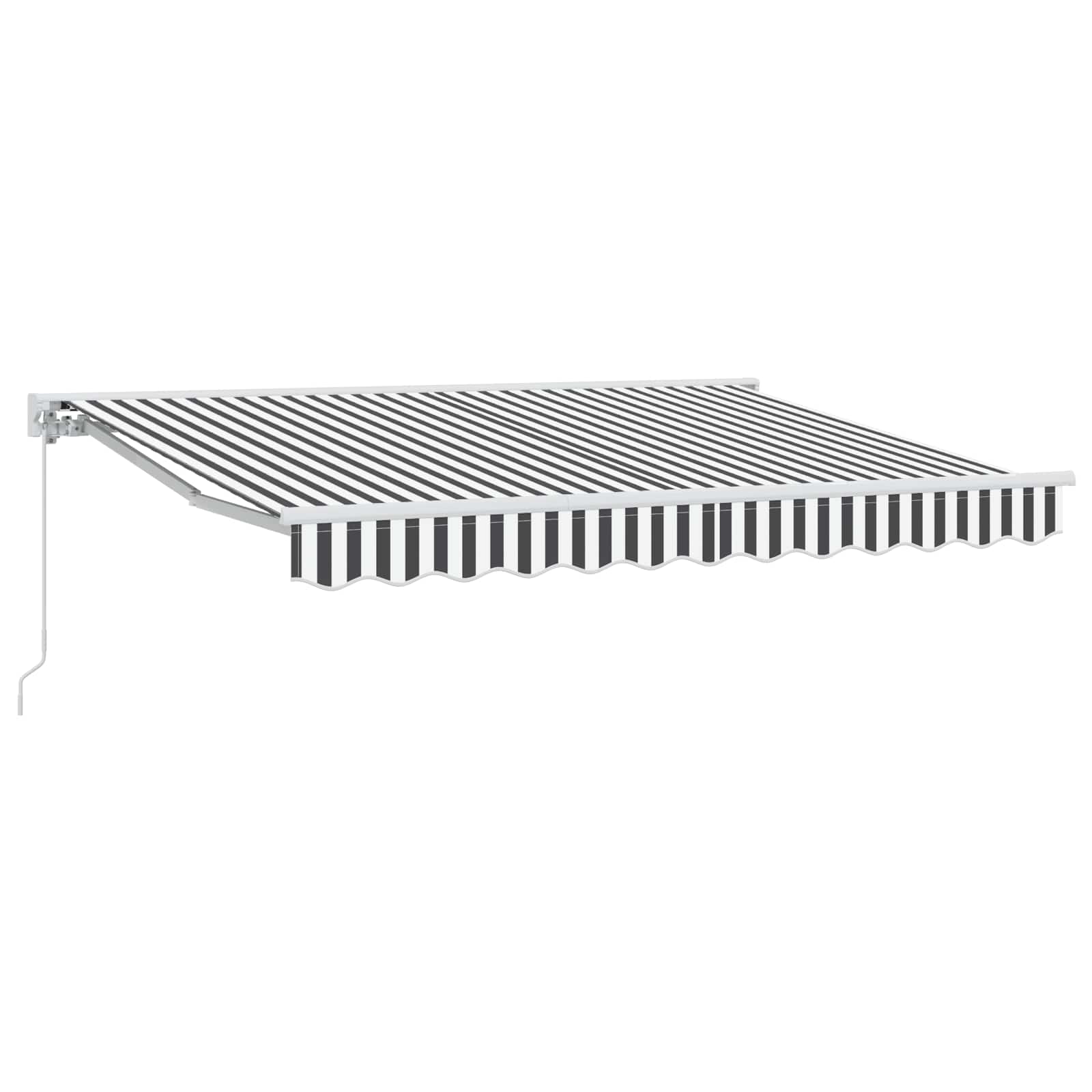 vidaXL Automatische Uittrekbare Zonwering in Geel en Wit, 300 x 200 cm