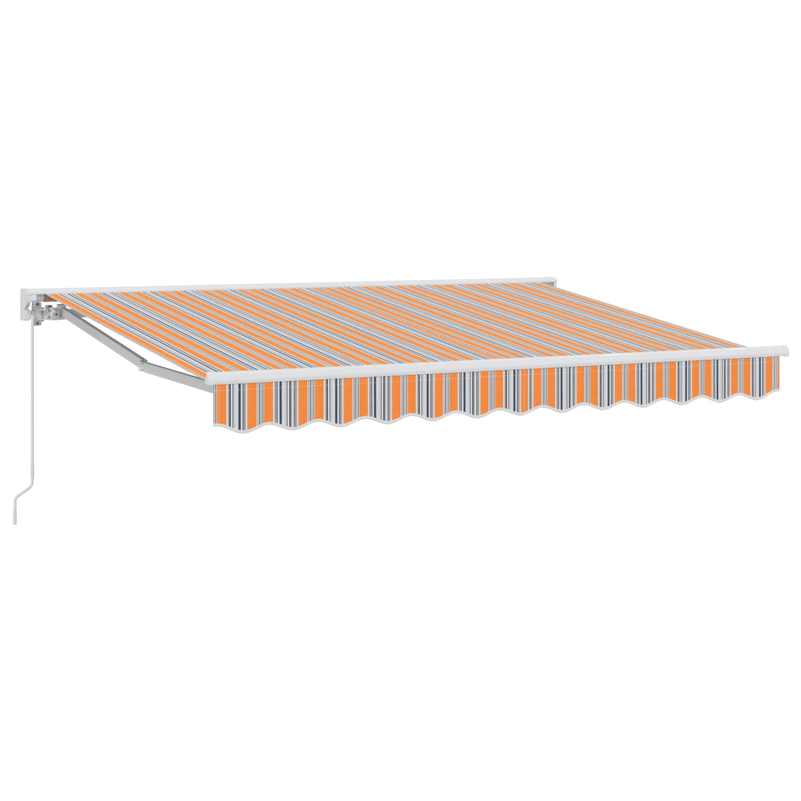 vidaXL Automatische Uittrekbare Zonwering in Geel en Wit, 300 x 200 cm