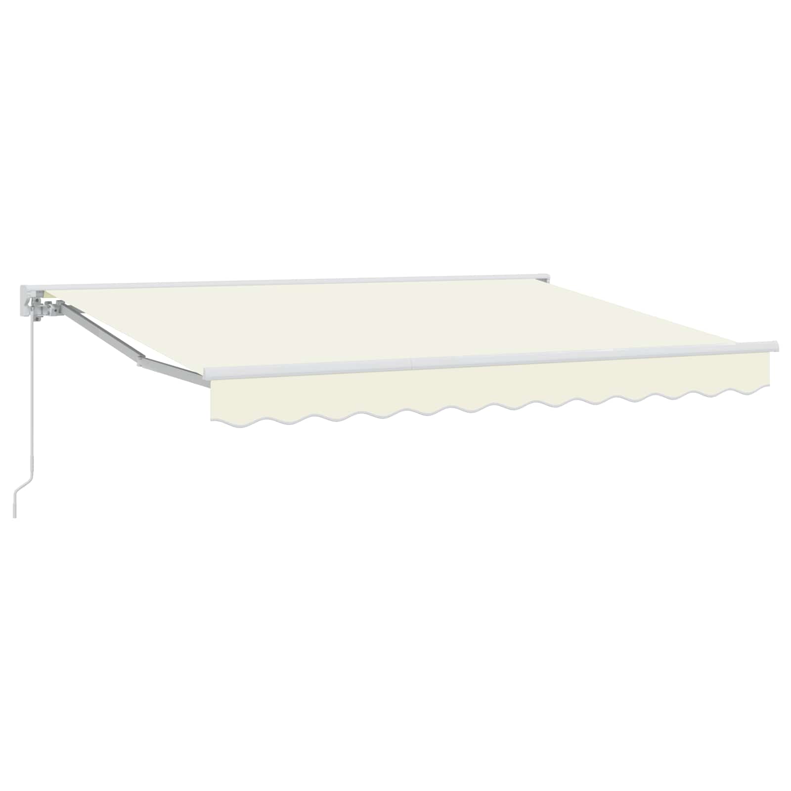 vidaXL Automatische Uittrekbare Zonwering in Geel en Wit, 300 x 200 cm