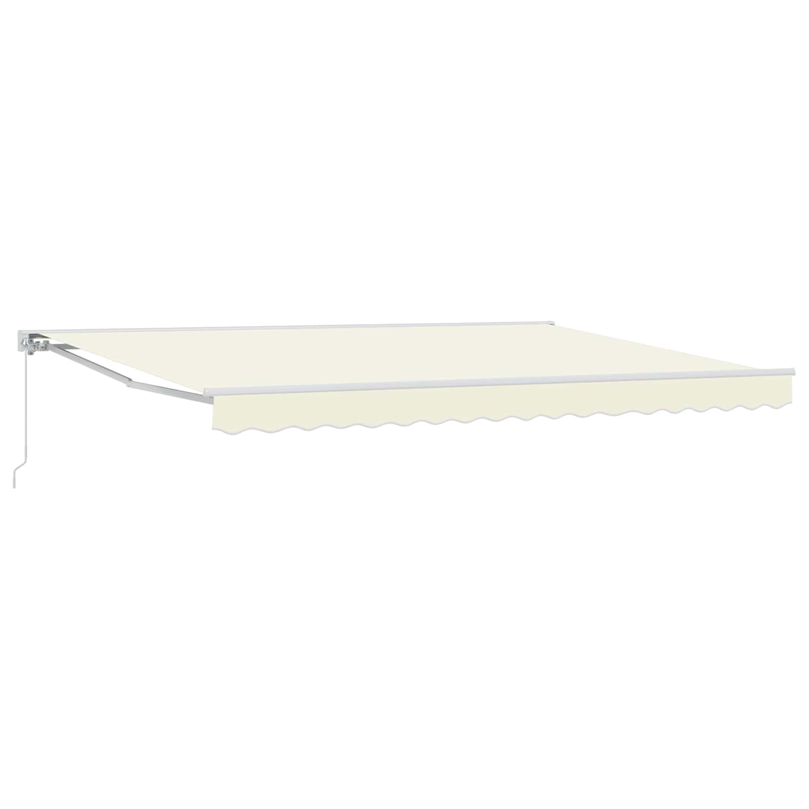 vidaXL Automatische Uittrekbare Zonwering in Geel en Wit, 300 x 200 cm