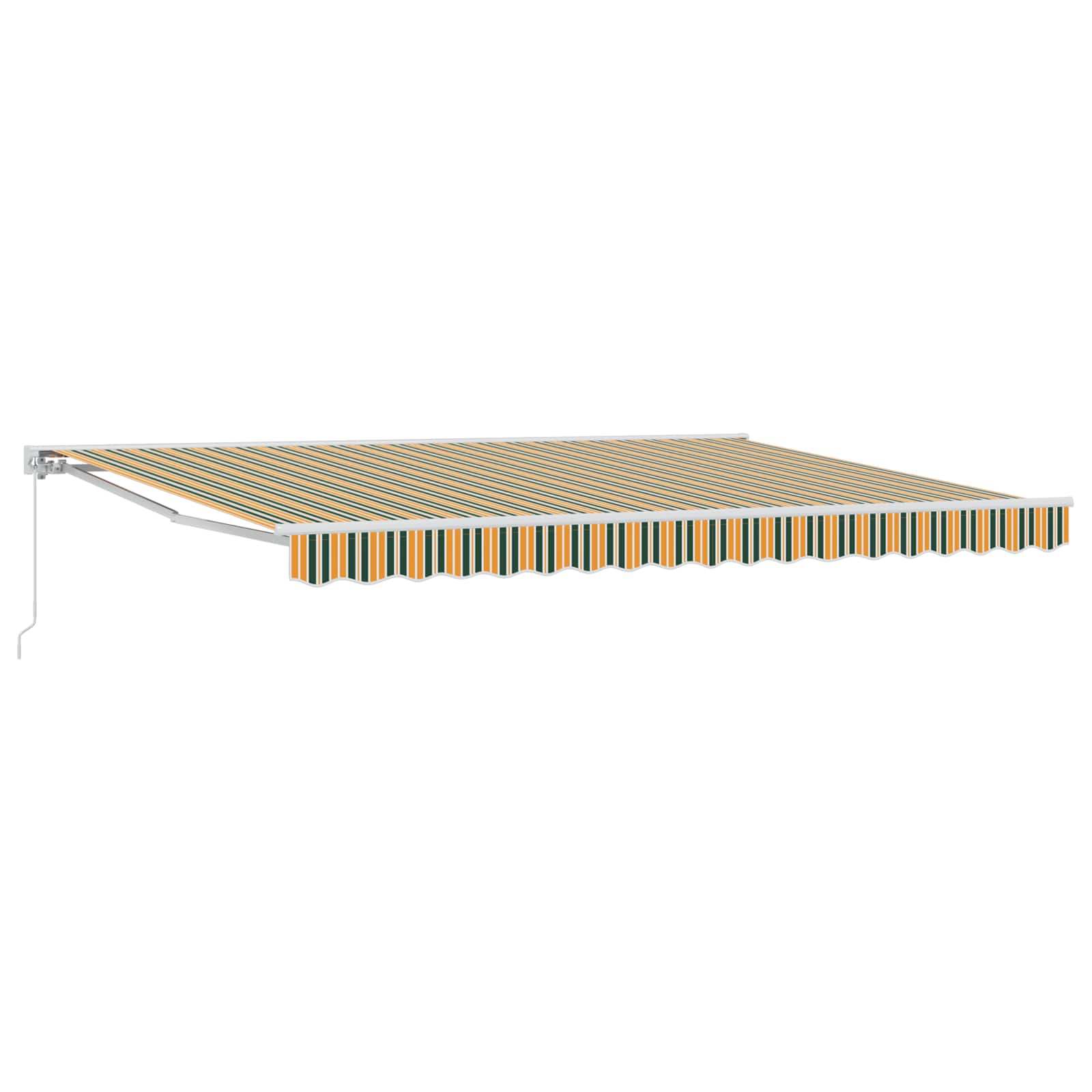 vidaXL Automatische Uittrekbare Zonwering in Geel en Wit, 300 x 200 cm