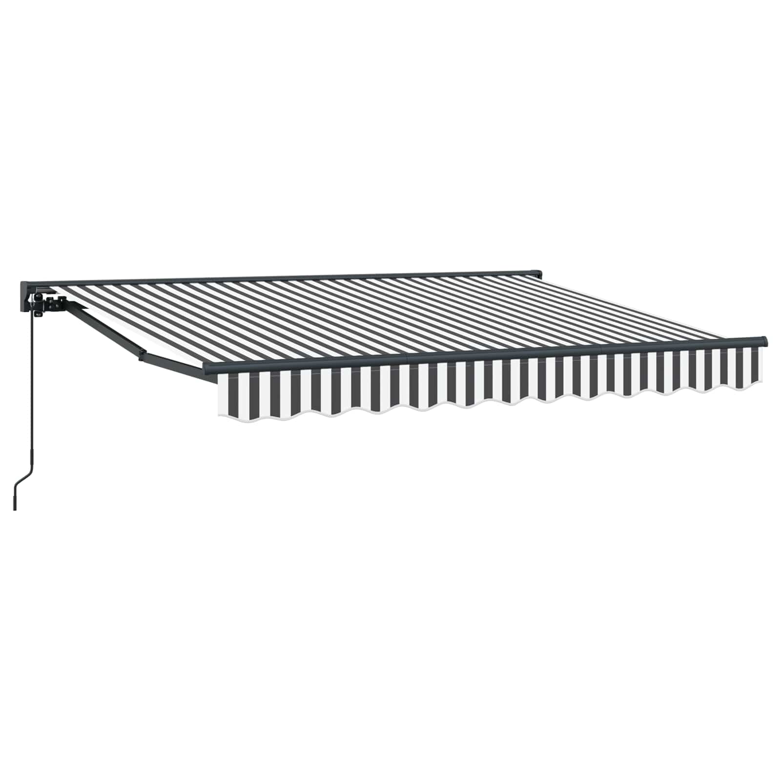 vidaXL Automatische Uittrekbare Zonwering in Geel en Wit, 300 x 200 cm