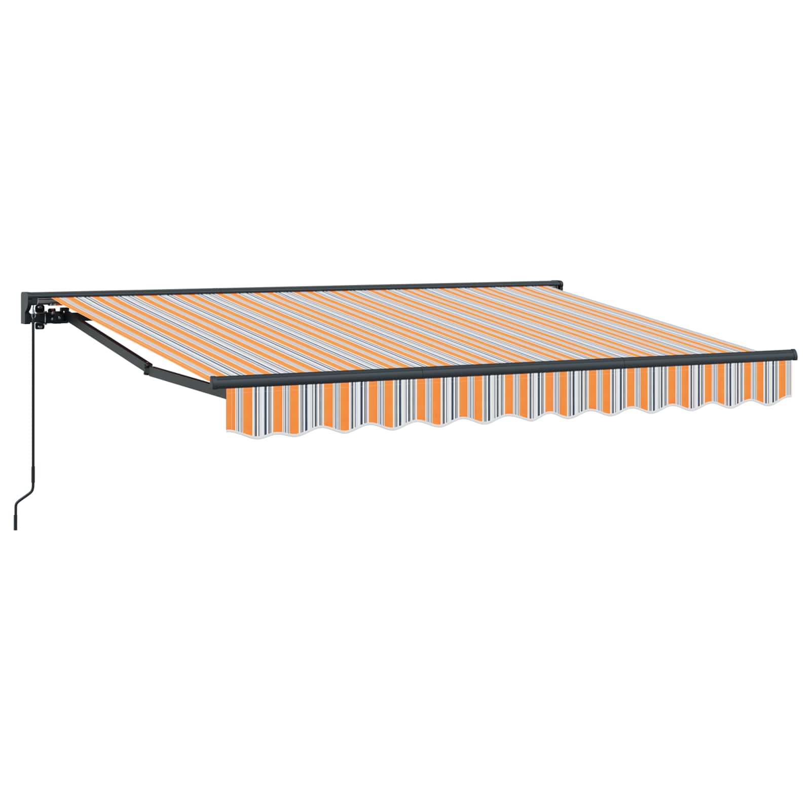 vidaXL Automatische Uittrekbare Zonwering in Geel en Wit, 300 x 200 cm