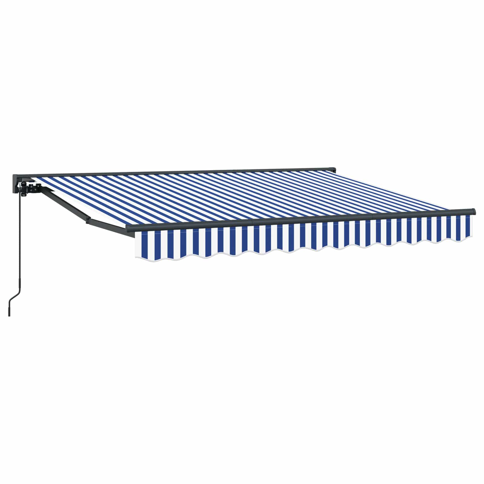 vidaXL Automatische Uittrekbare Zonwering in Geel en Wit, 300 x 200 cm
