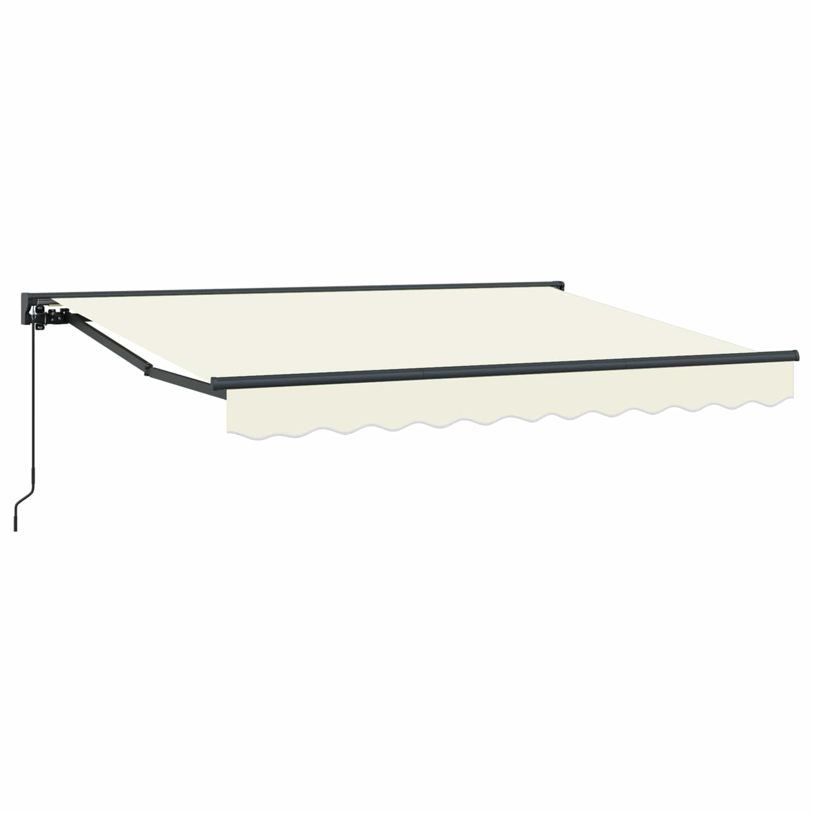 vidaXL Automatische Uittrekbare Zonwering in Geel en Wit, 300 x 200 cm