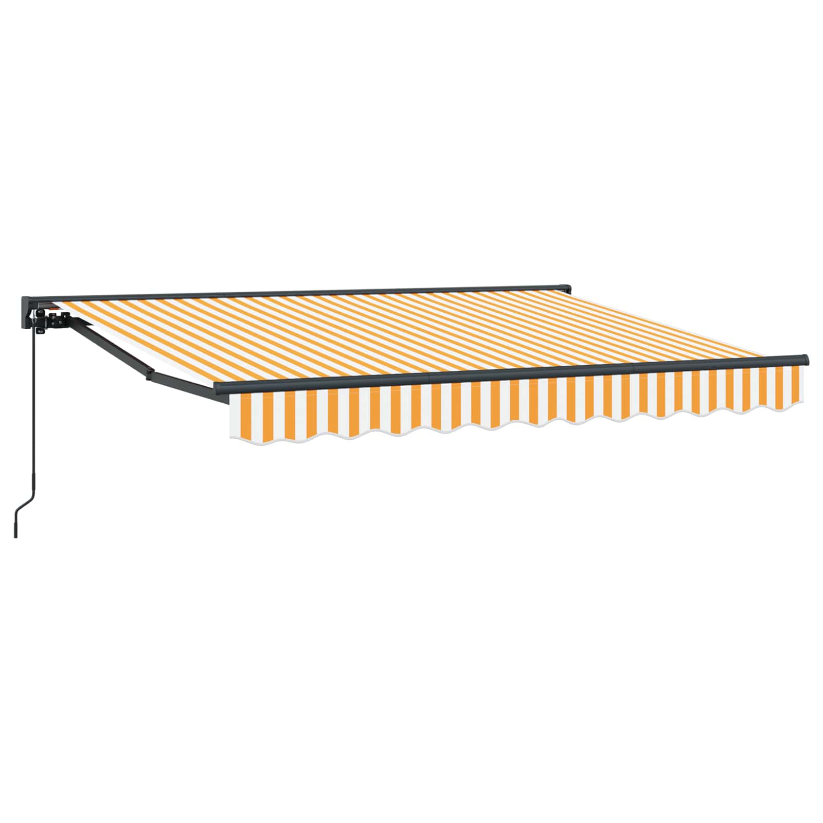 vidaXL Automatische Uittrekbare Zonwering in Geel en Wit, 300 x 200 cm