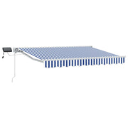 vidaXL Handmatige Luifelhouder met LED's Blauw en Wit 2,5 x 2 m