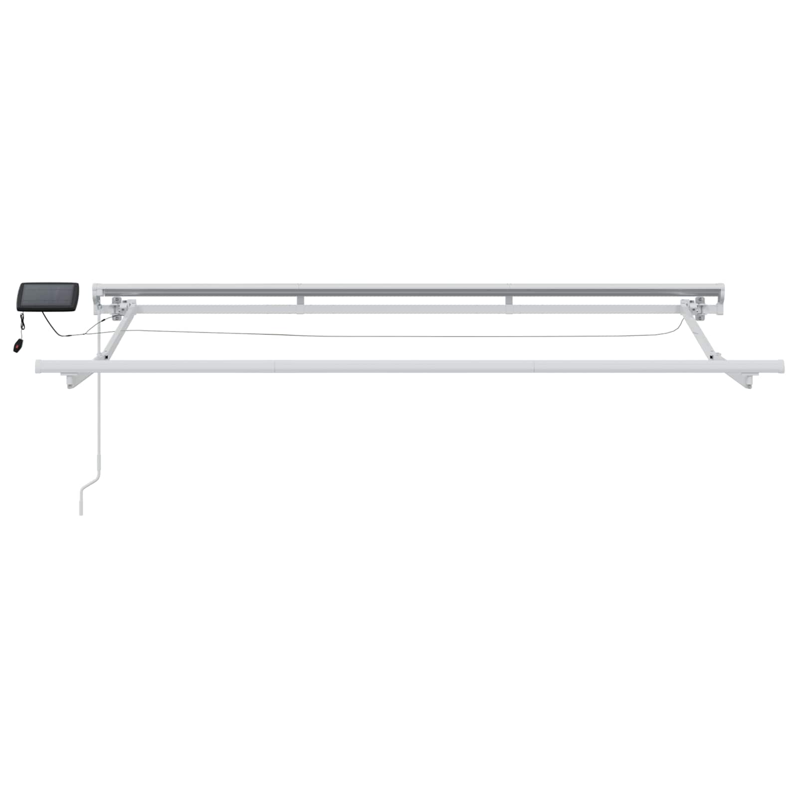 vidaXL Handmatige Luifelhouder met LED's Blauw en Wit 2,5 x 2 m