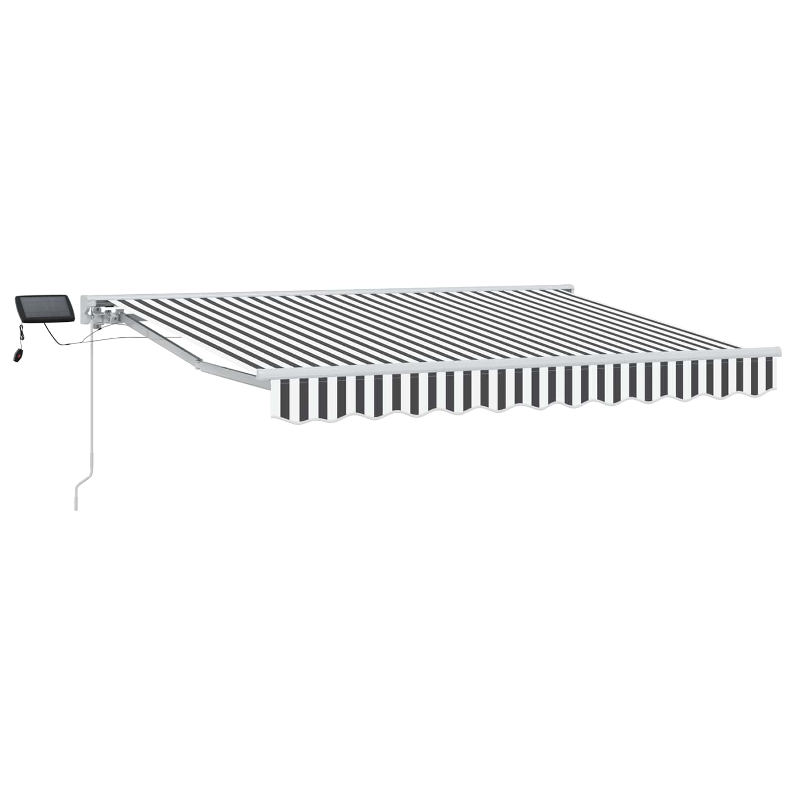 vidaXL Handmatige Luifelhouder met LED's Blauw en Wit 2,5 x 2 m