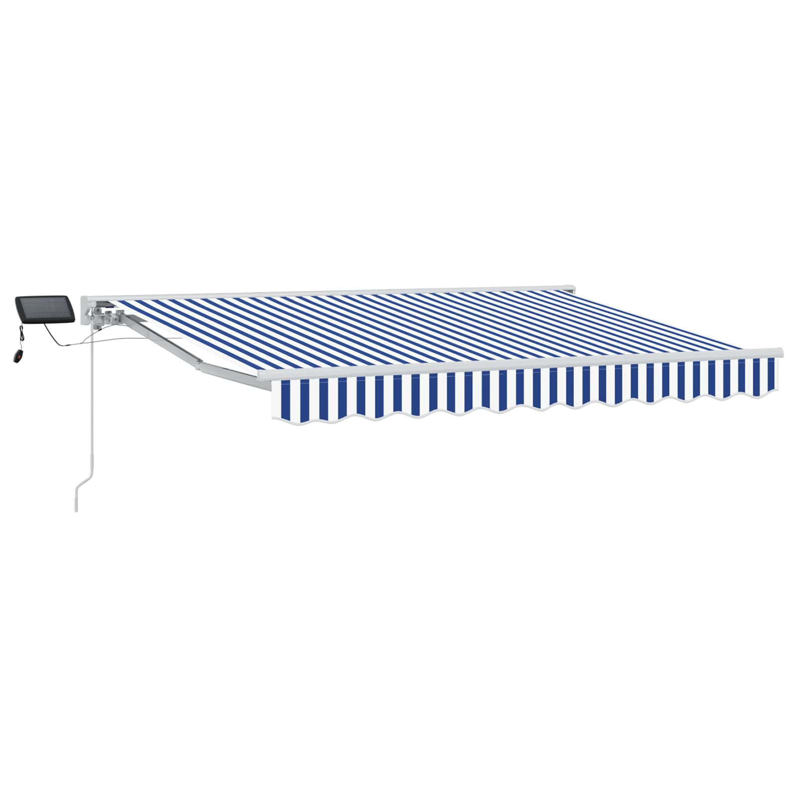 vidaXL Handmatige Luifelhouder met LED's Blauw en Wit 2,5 x 2 m