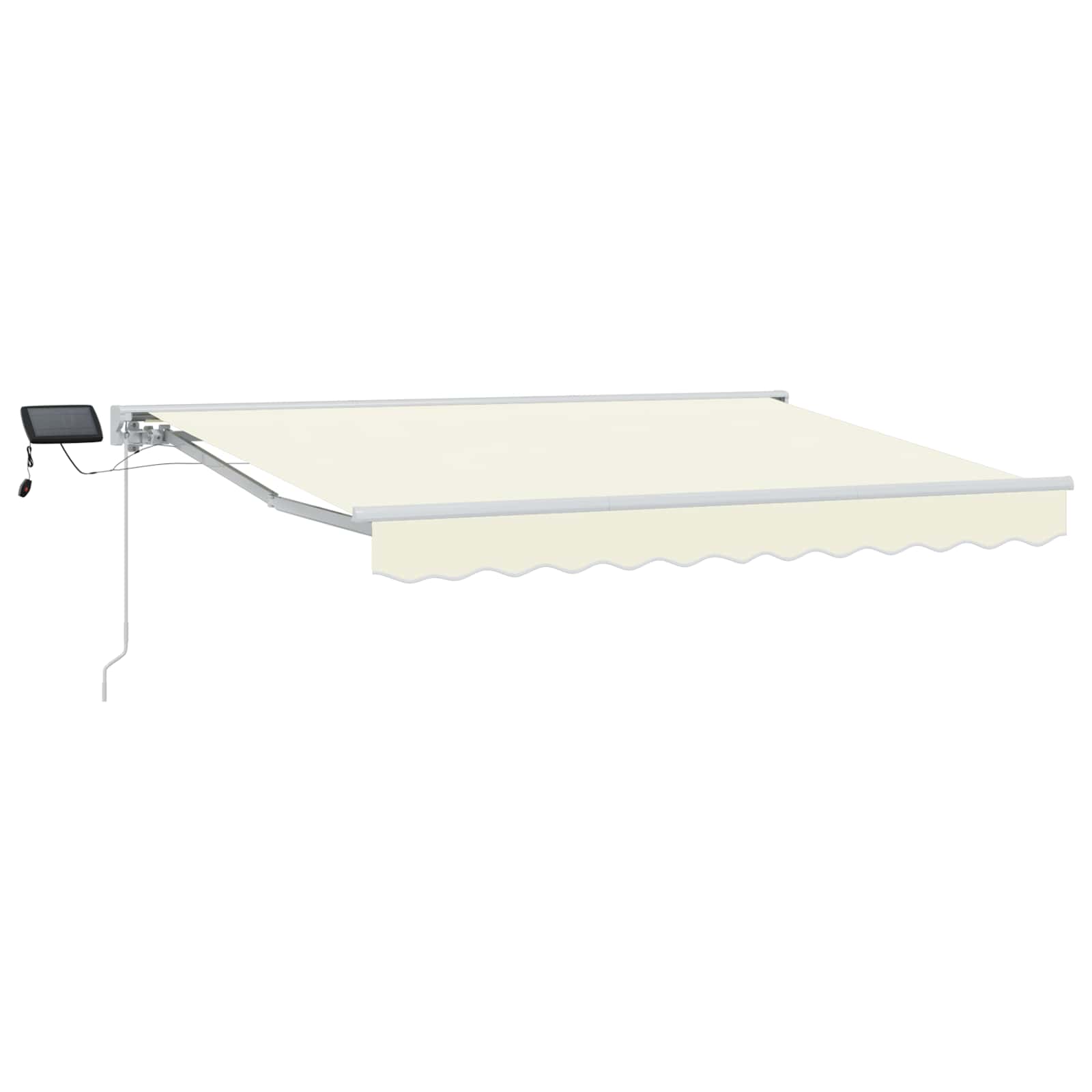 vidaXL Handmatige Luifelhouder met LED's Blauw en Wit 2,5 x 2 m