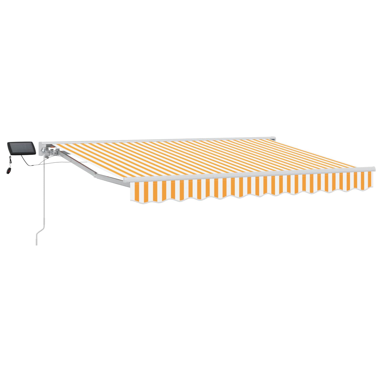 vidaXL Handmatige Luifelhouder met LED's Blauw en Wit 2,5 x 2 m