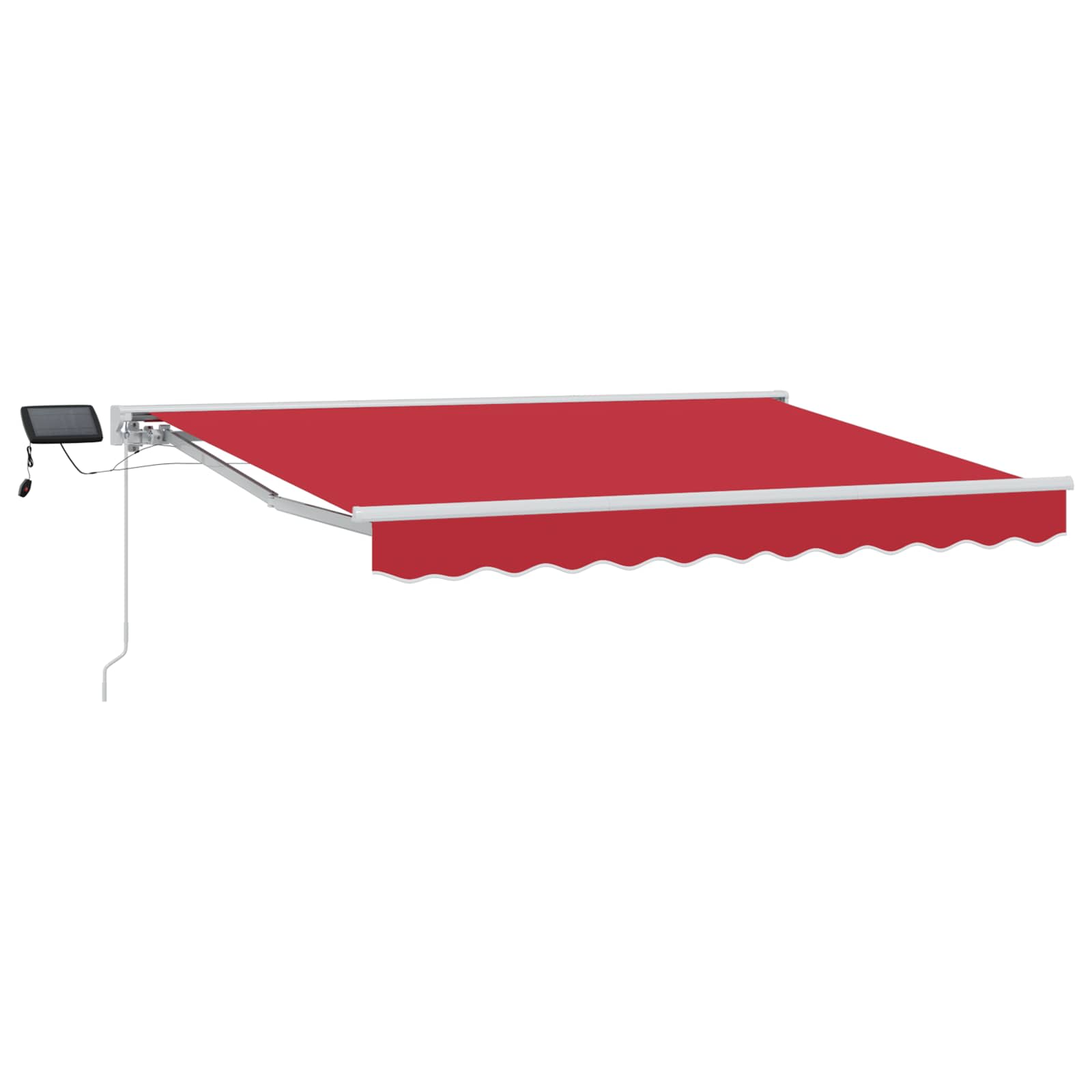 vidaXL Handmatige Luifelhouder met LED's Blauw en Wit 2,5 x 2 m