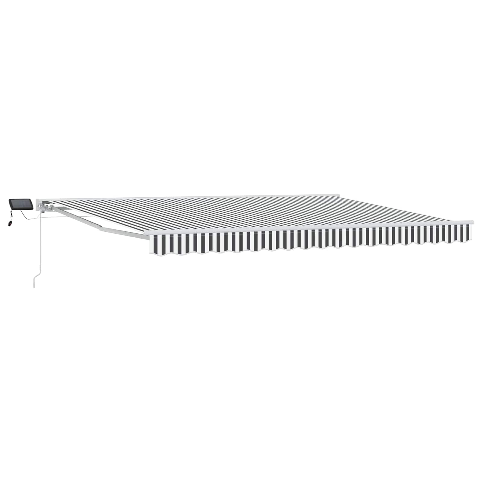 vidaXL Handmatige Luifelhouder met LED's Blauw en Wit 2,5 x 2 m