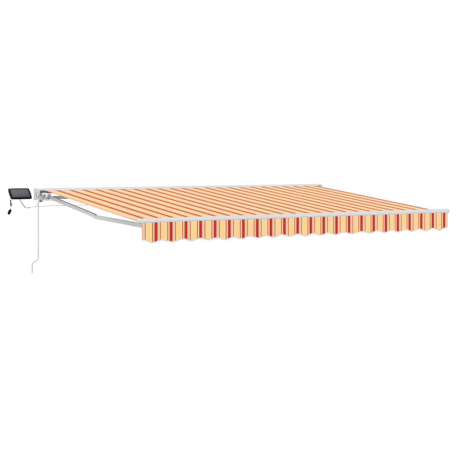 vidaXL Handmatige Luifelhouder met LED's Blauw en Wit 2,5 x 2 m