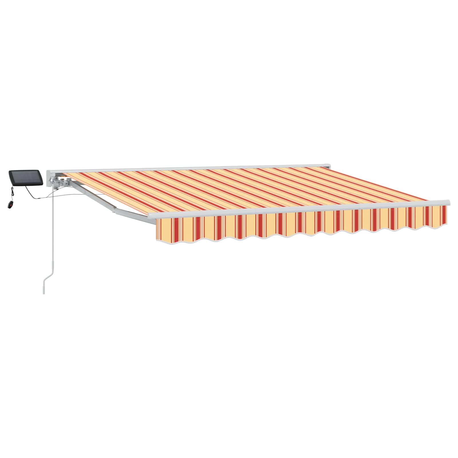 vidaXL Handmatige Luifelhouder met LED's Blauw en Wit 2,5 x 2 m