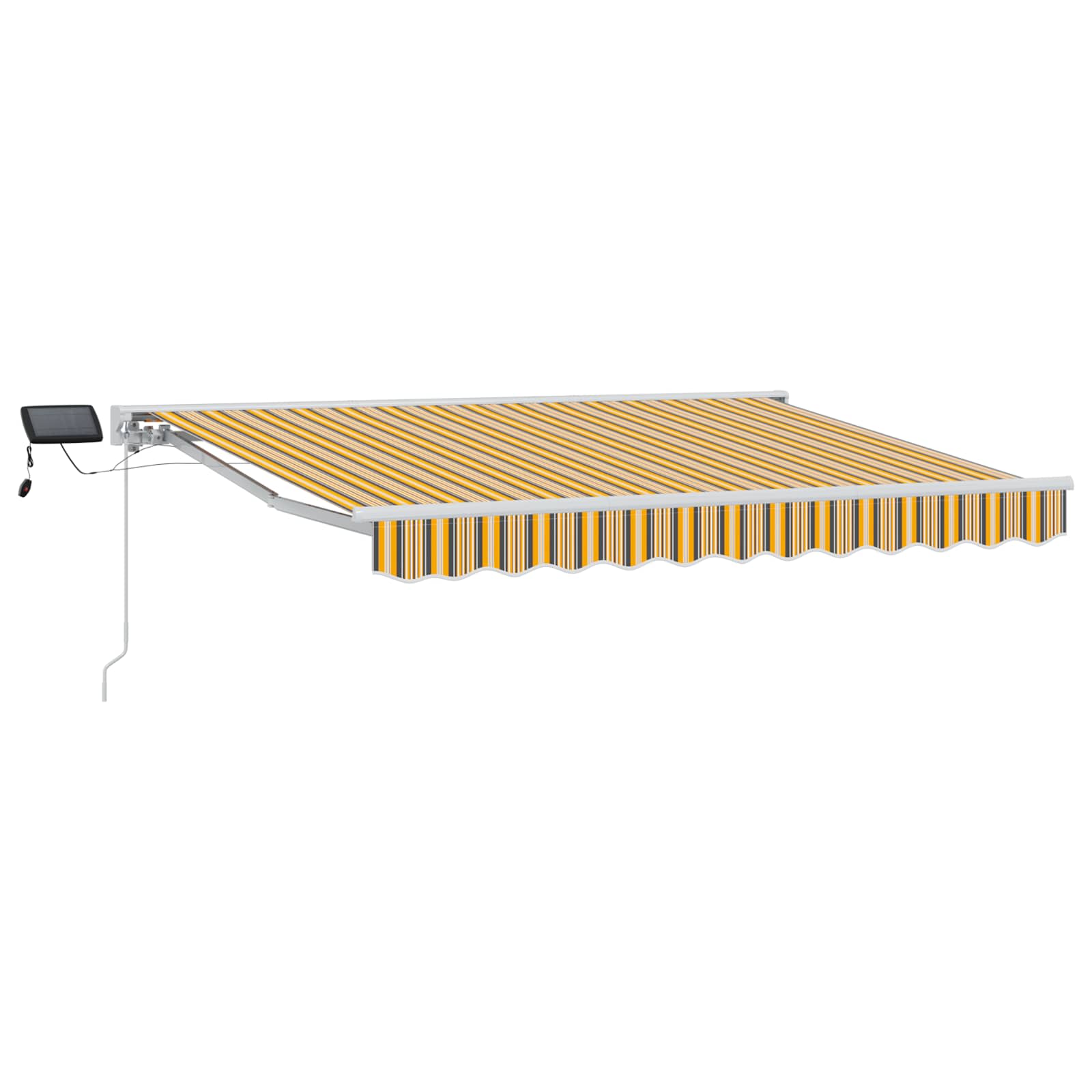 vidaXL Handmatige Luifelhouder met LED's Blauw en Wit 2,5 x 2 m