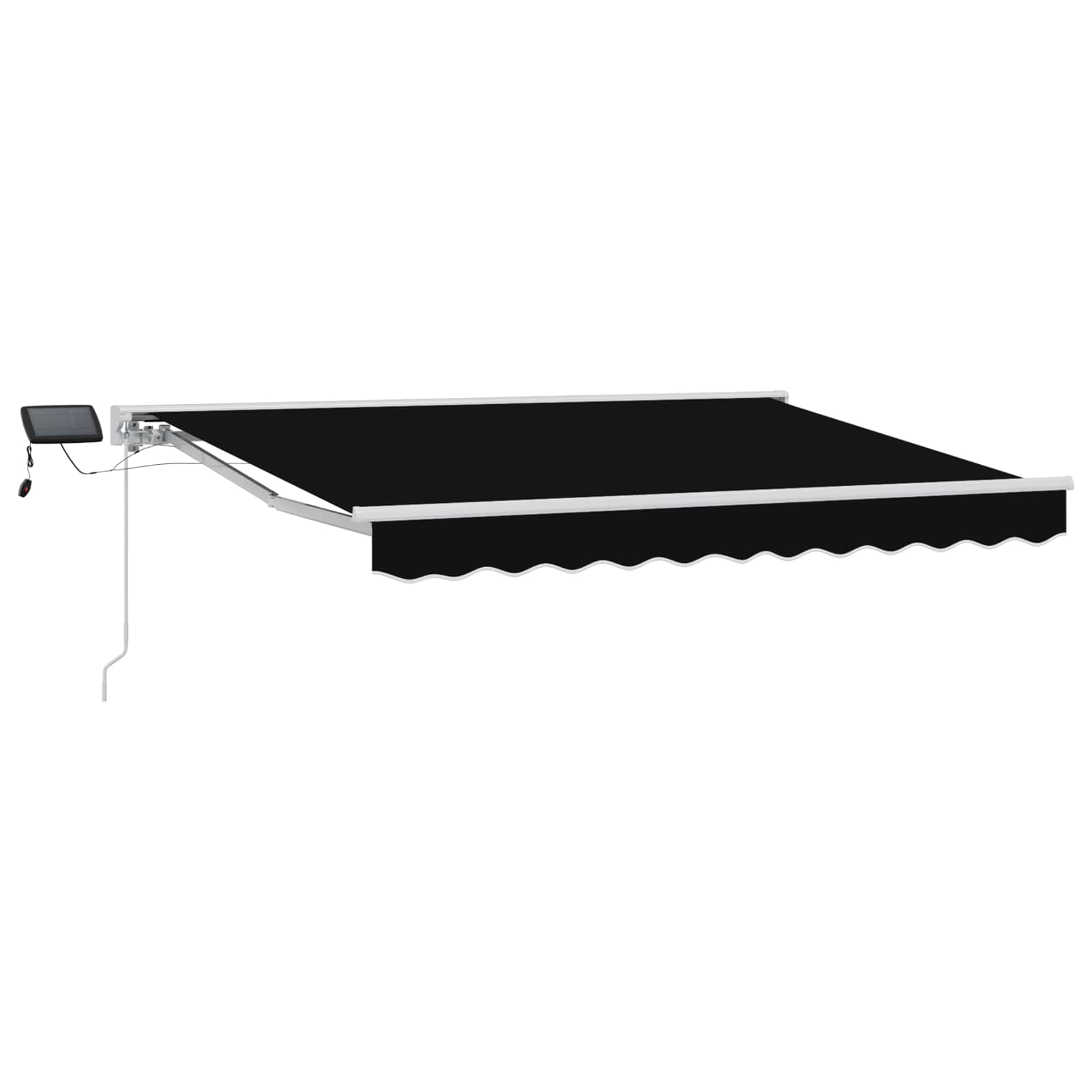 vidaXL Handmatige Luifelhouder met LED's Blauw en Wit 2,5 x 2 m