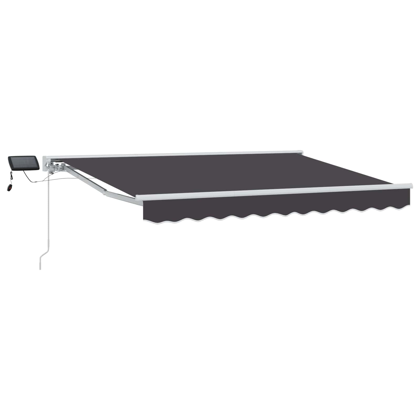 vidaXL Handmatige Luifelhouder met LED's Blauw en Wit 2,5 x 2 m