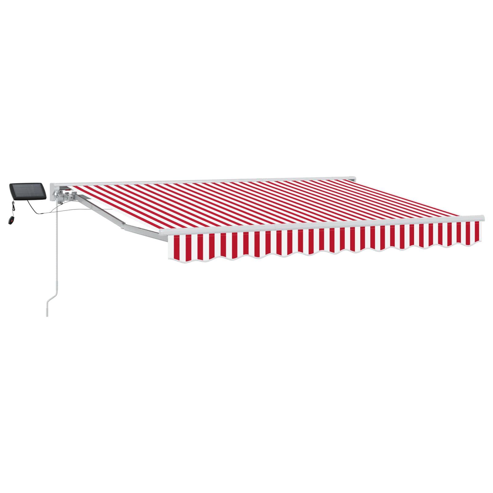 vidaXL Handmatige Luifelhouder met LED's Blauw en Wit 2,5 x 2 m