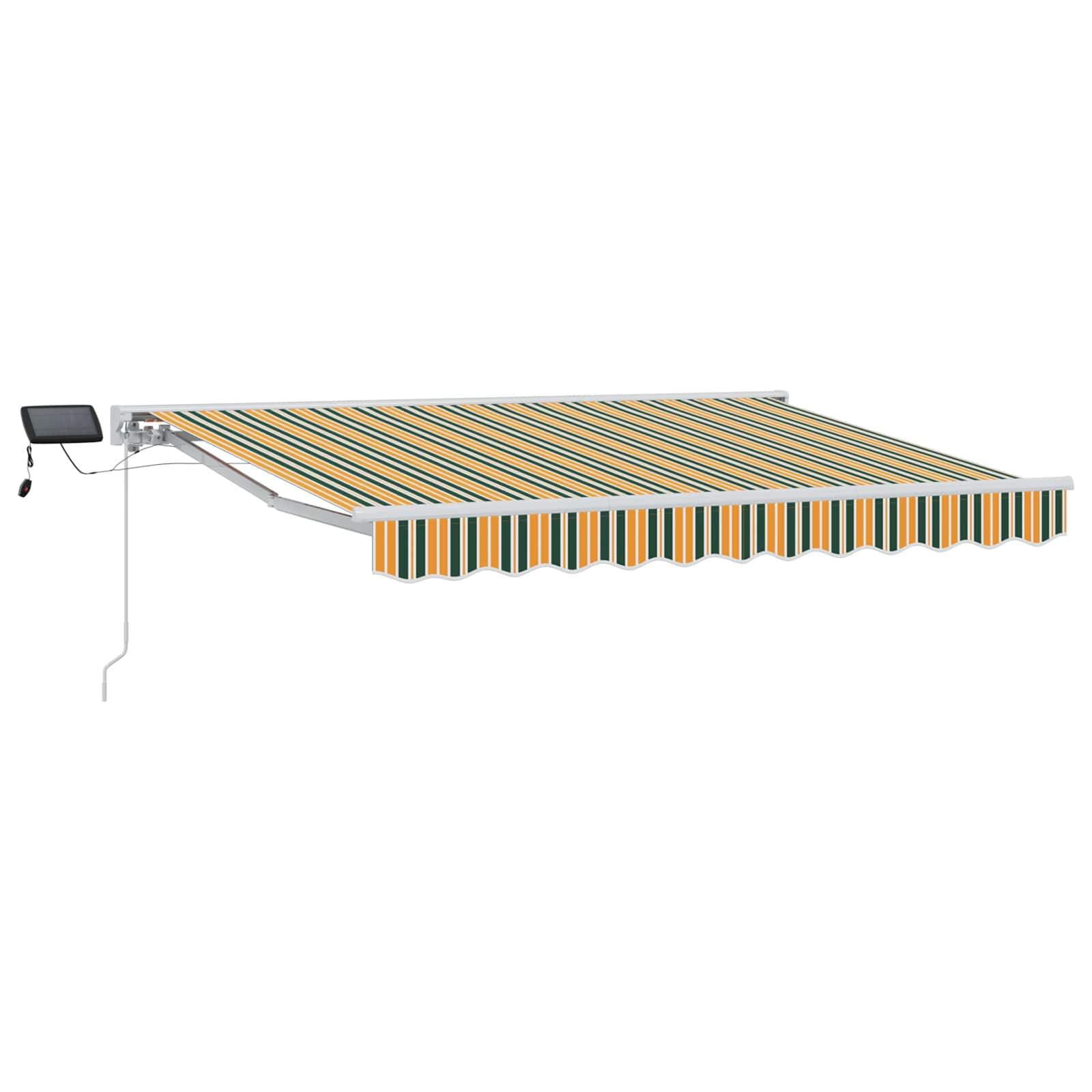 vidaXL Handmatige Luifelhouder met LED's Blauw en Wit 2,5 x 2 m