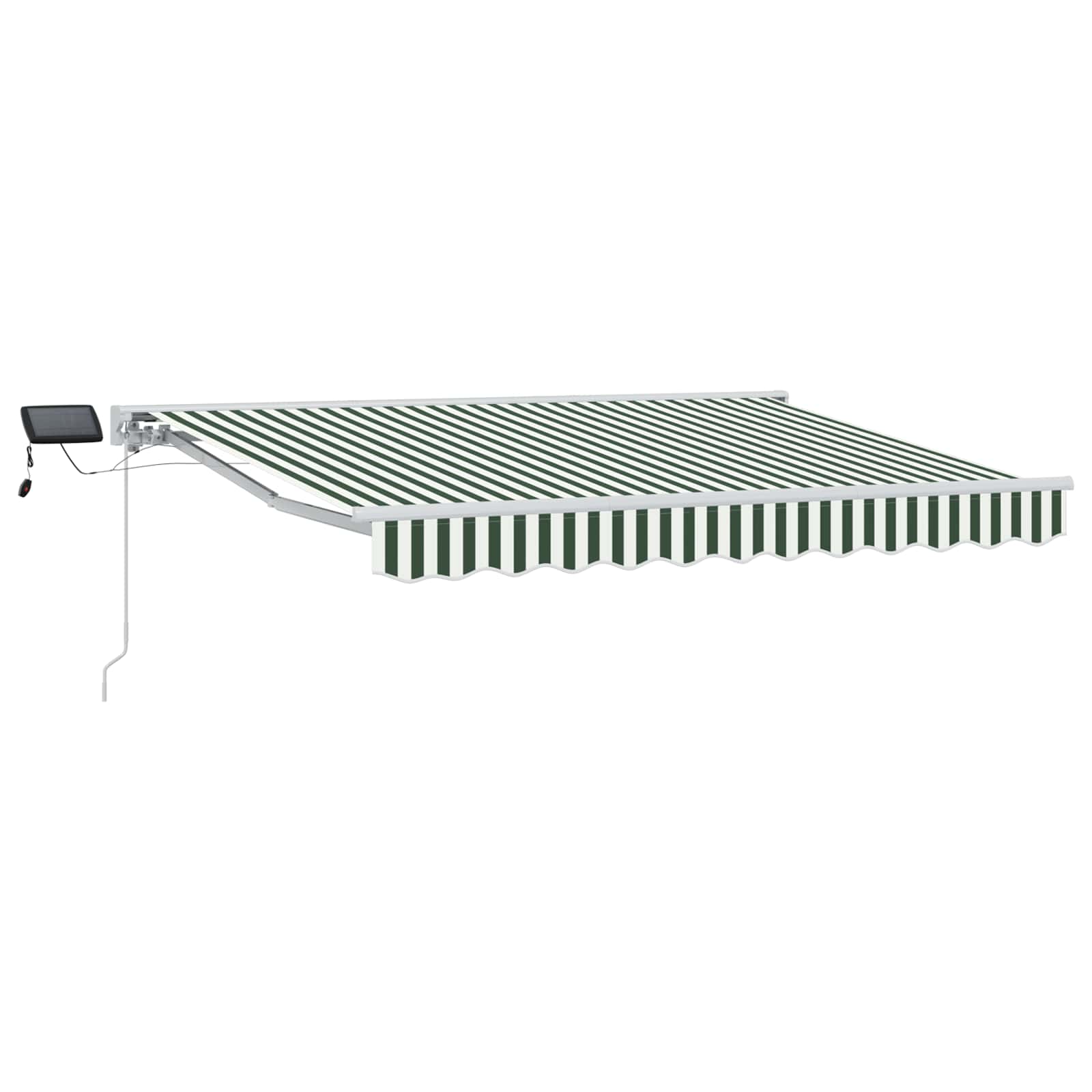 vidaXL Handmatige Luifelhouder met LED's Blauw en Wit 2,5 x 2 m