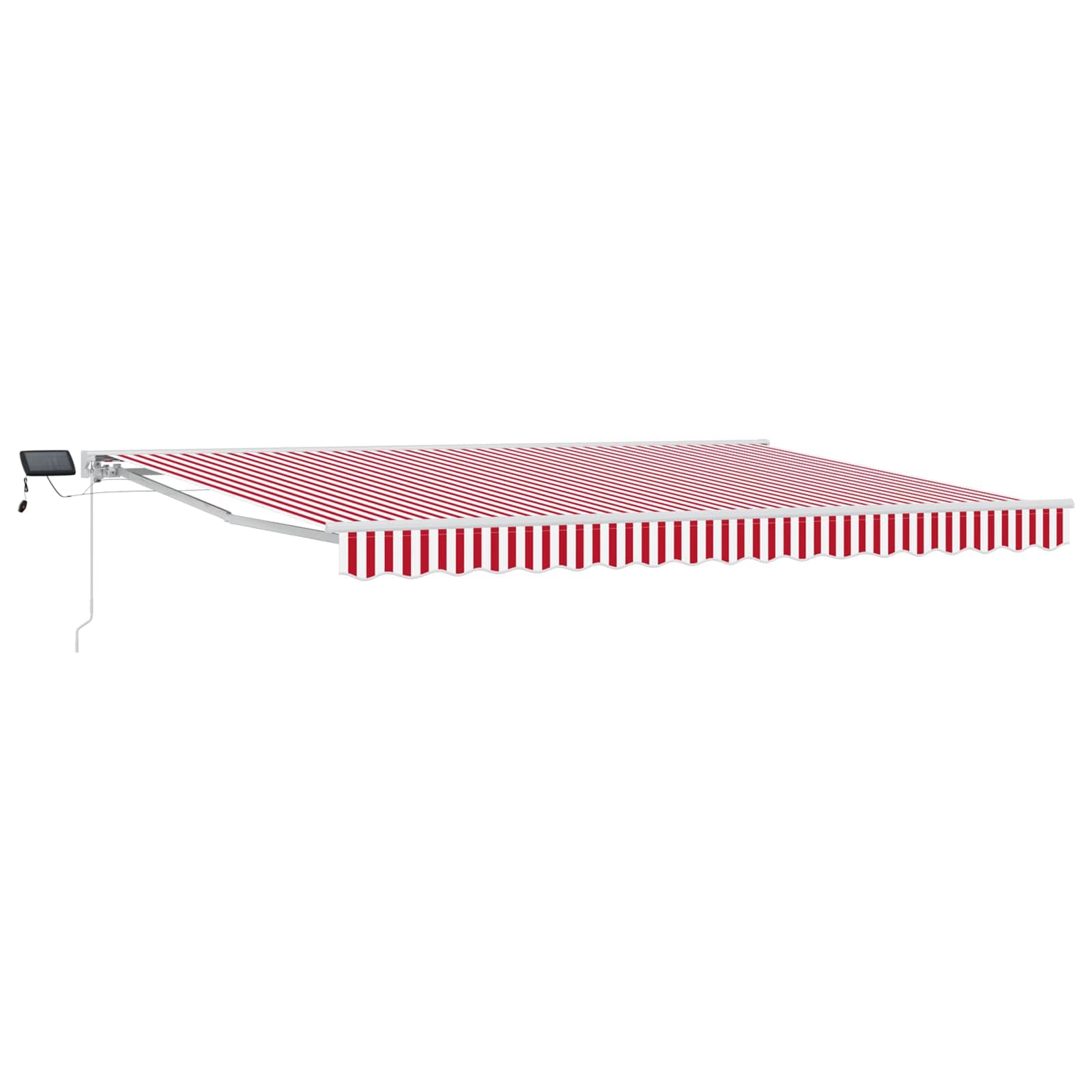vidaXL Handmatige Luifelhouder met LED's Blauw en Wit 2,5 x 2 m