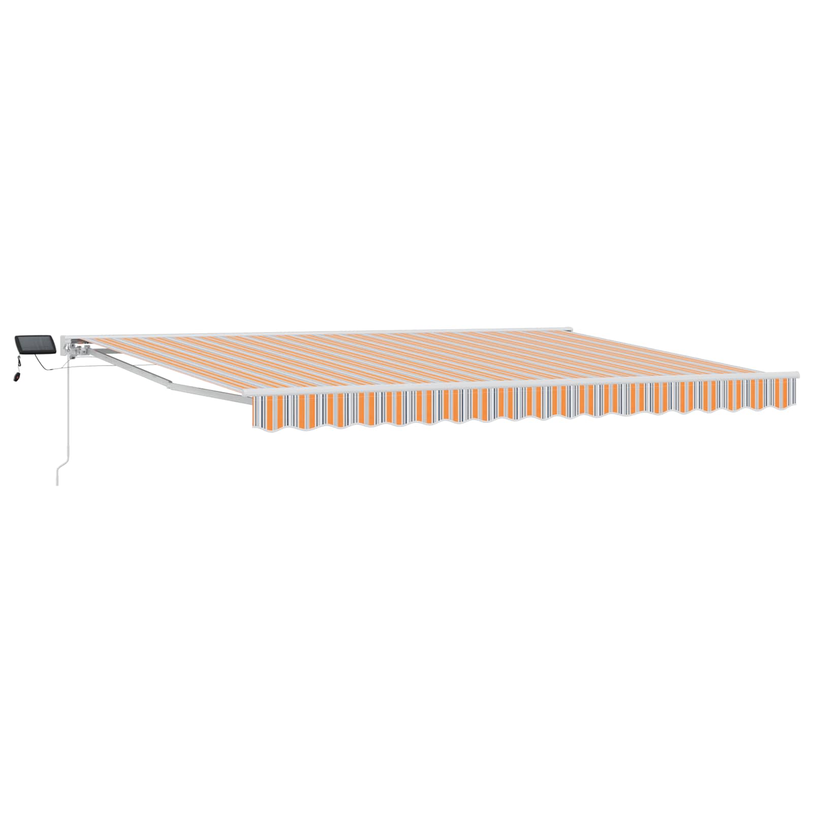 vidaXL Handmatige Luifelhouder met LED's Blauw en Wit 2,5 x 2 m