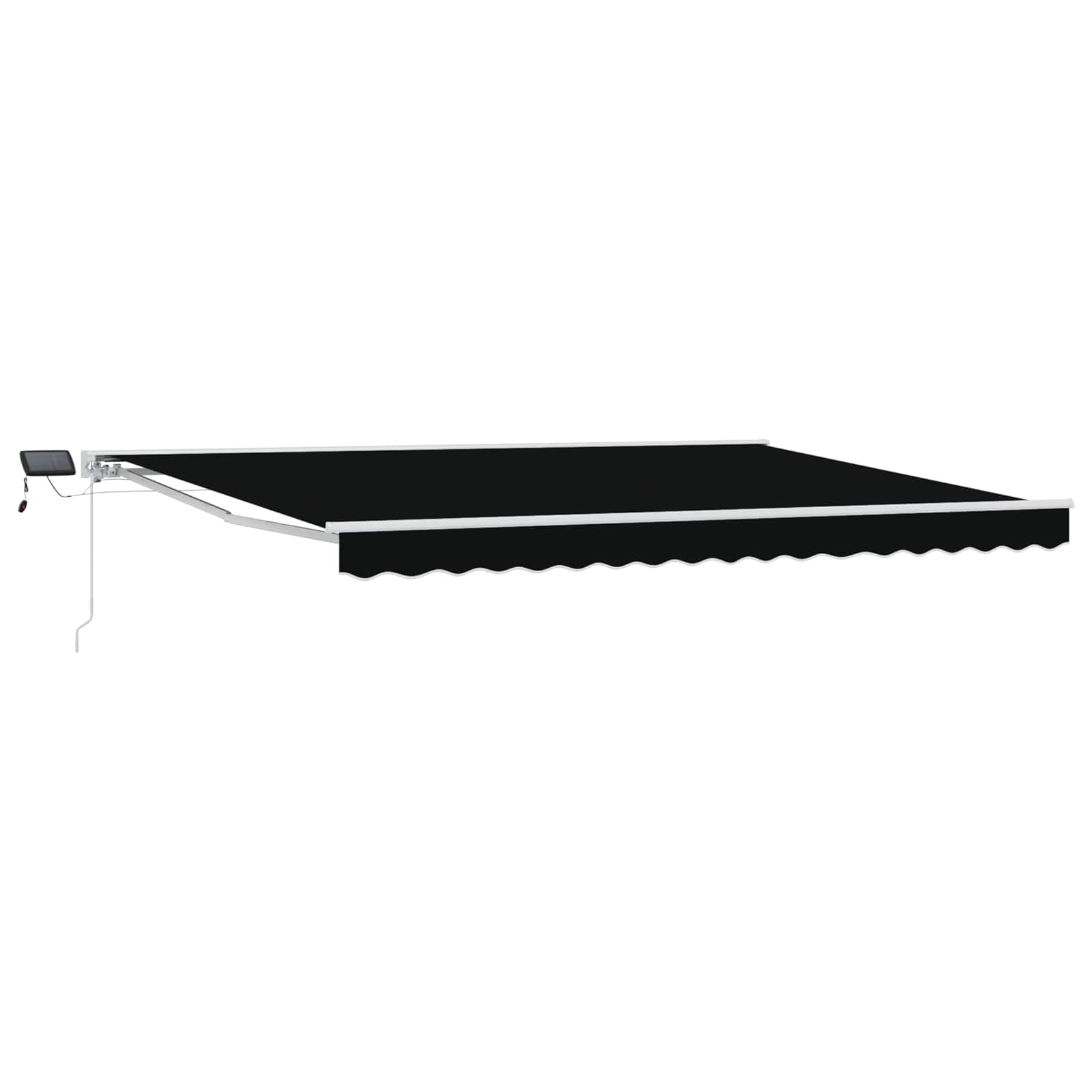 vidaXL Handmatige Luifelhouder met LED's Blauw en Wit 2,5 x 2 m