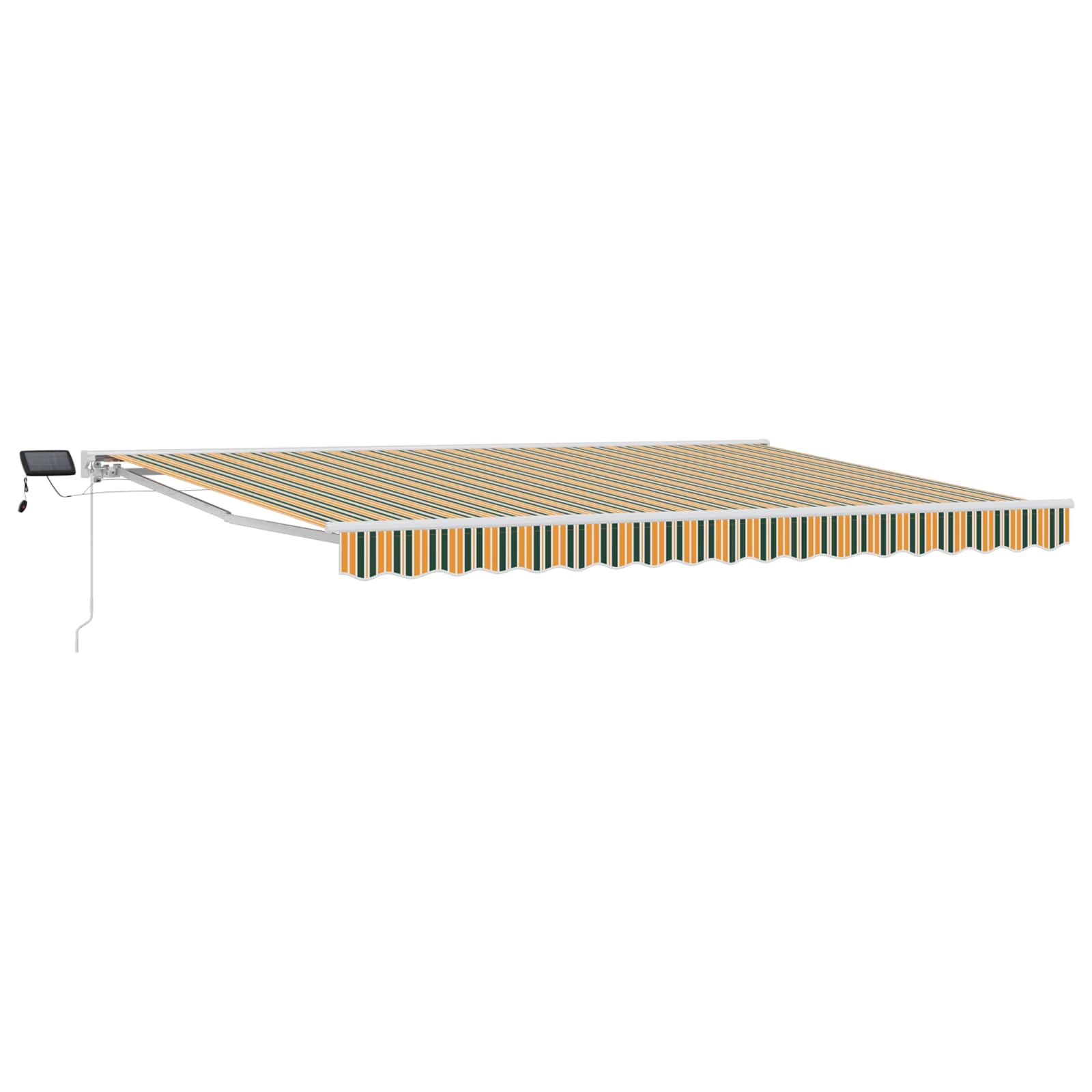 vidaXL Handmatige Luifelhouder met LED's Blauw en Wit 2,5 x 2 m
