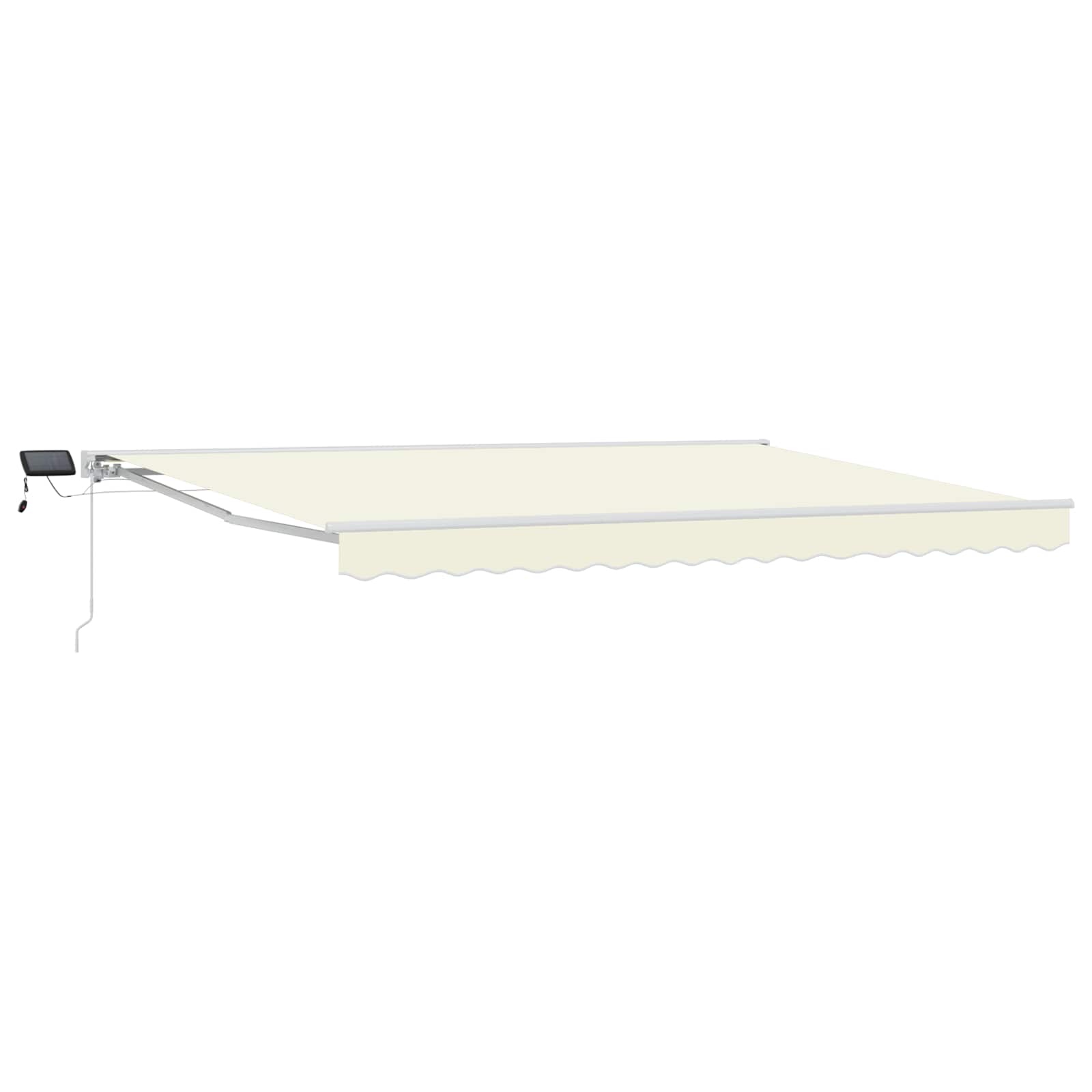 vidaXL Handmatige Luifelhouder met LED's Blauw en Wit 2,5 x 2 m