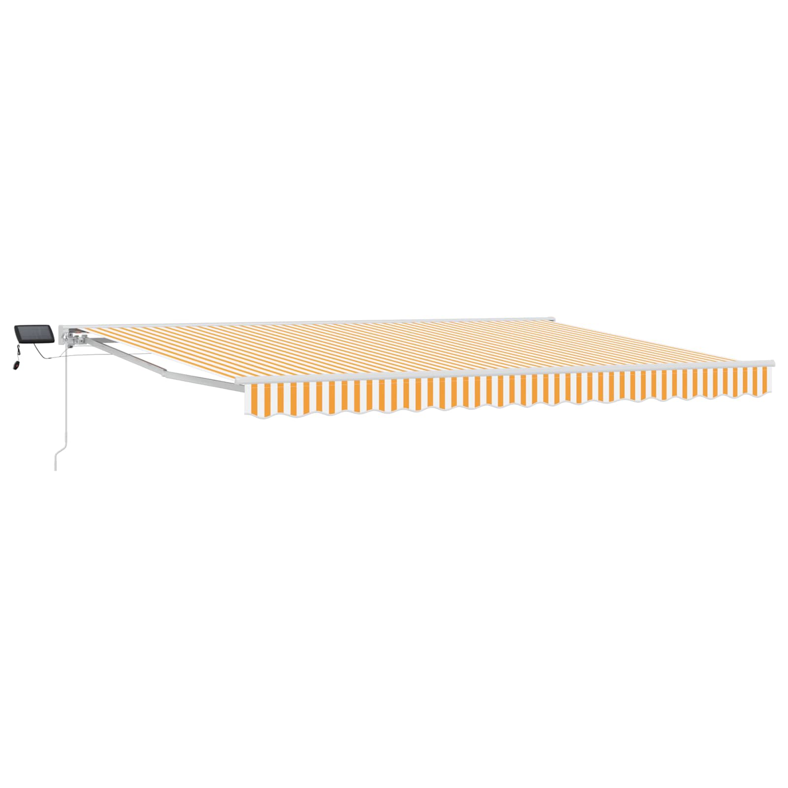 vidaXL Handmatige Luifelhouder met LED's Blauw en Wit 2,5 x 2 m