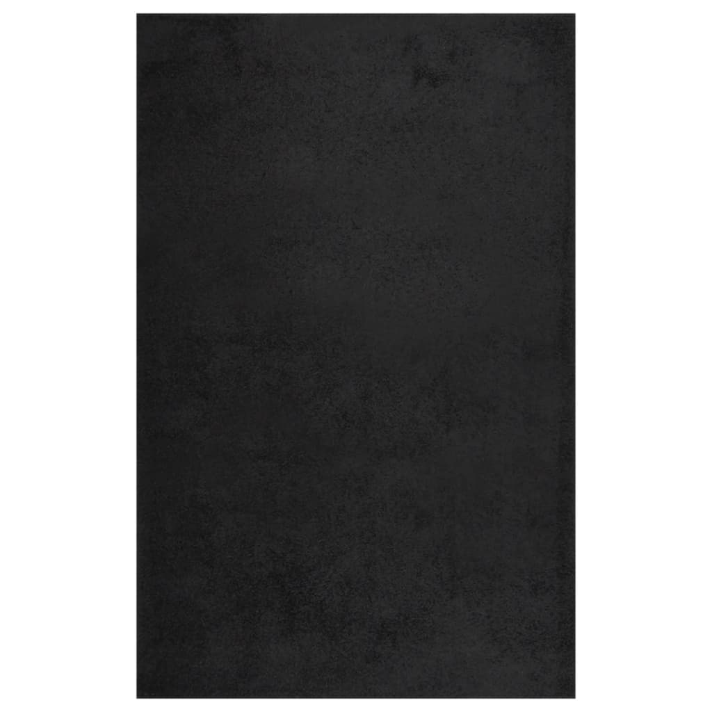 vidaXL Vloerkleed shaggy hoogpolig 80x150 cm zwart