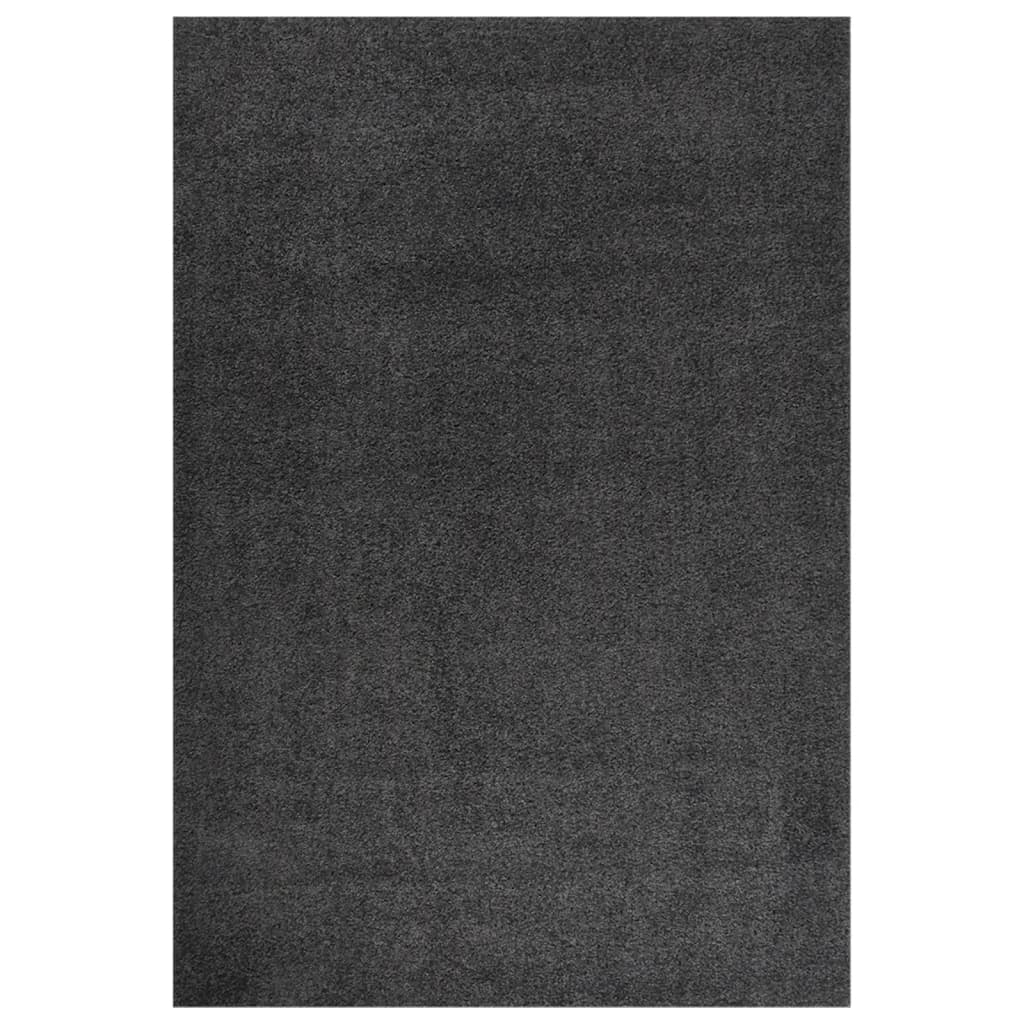 vidaXL Vloerkleed shaggy hoogpolig 80x150 cm zwart