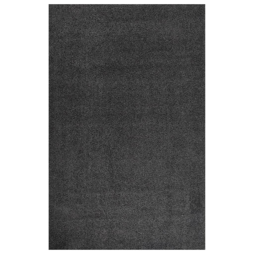 vidaXL Vloerkleed shaggy hoogpolig 80x150 cm zwart