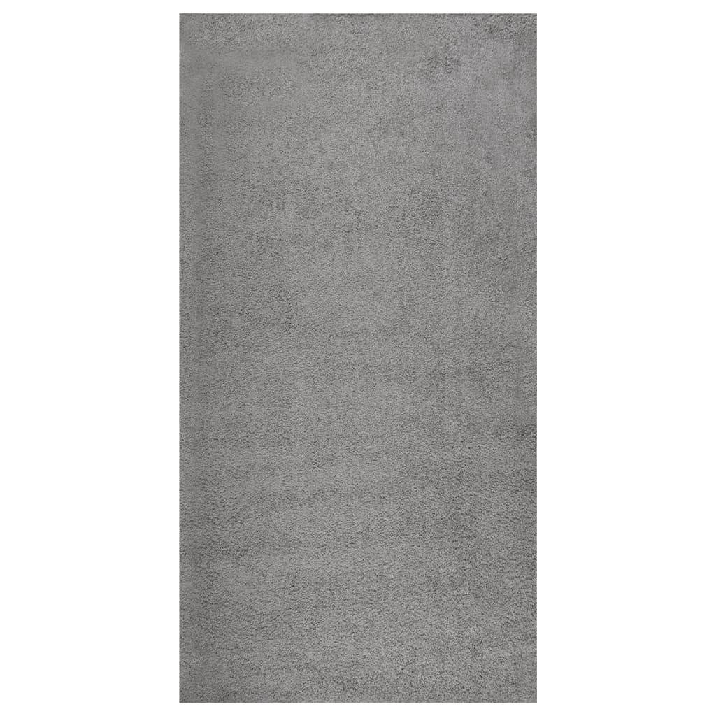 vidaXL Vloerkleed shaggy hoogpolig 80x150 cm zwart