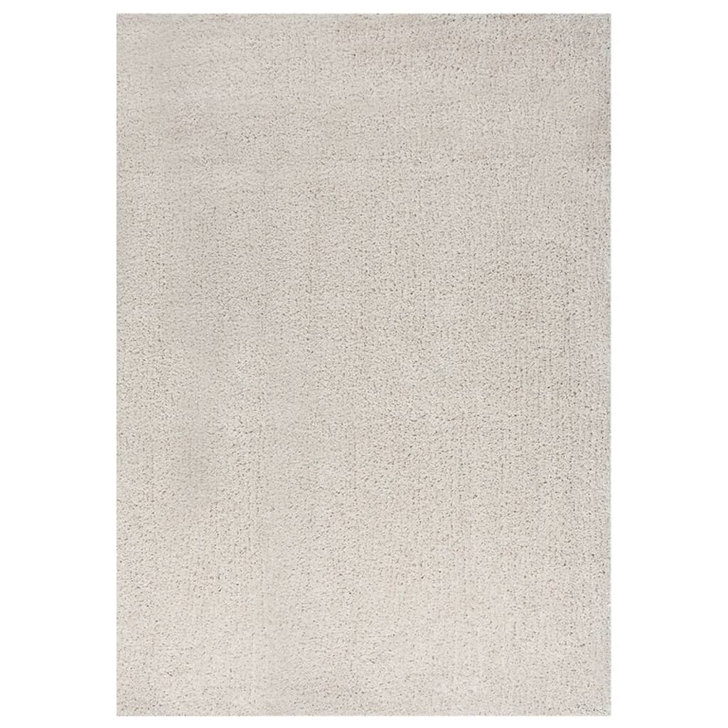 vidaXL Vloerkleed shaggy hoogpolig 80x150 cm zwart