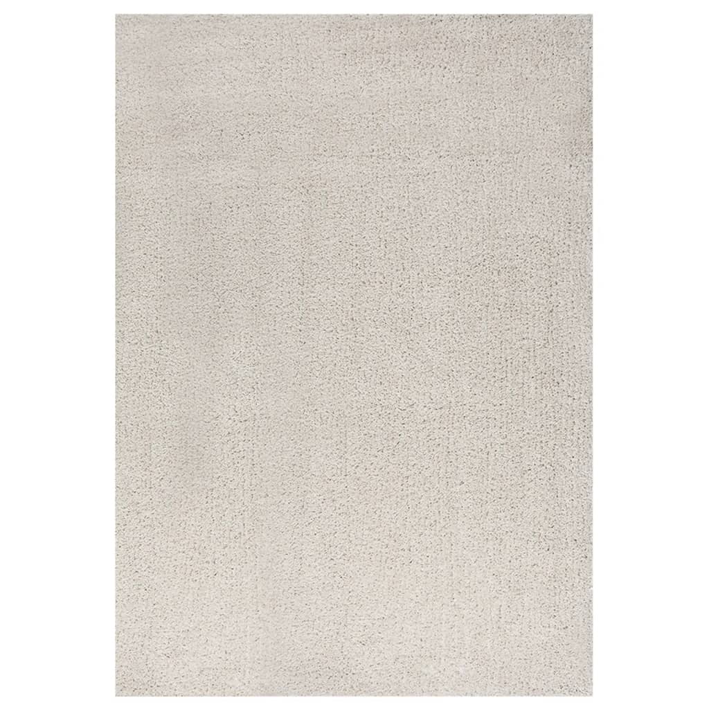 vidaXL Vloerkleed shaggy hoogpolig 80x150 cm zwart