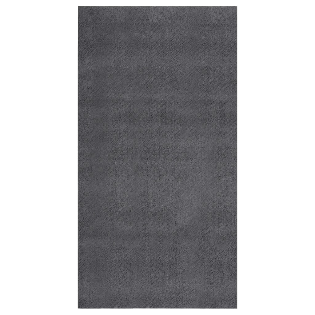 vidaXL Vloerkleed wasbaar korte pool anti-slip 160x230 cm zwart