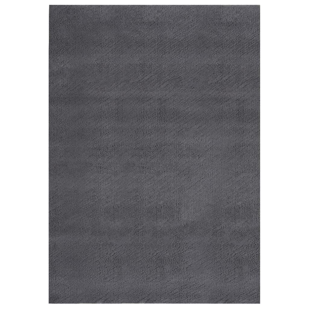 vidaXL Vloerkleed wasbaar korte pool anti-slip 160x230 cm zwart
