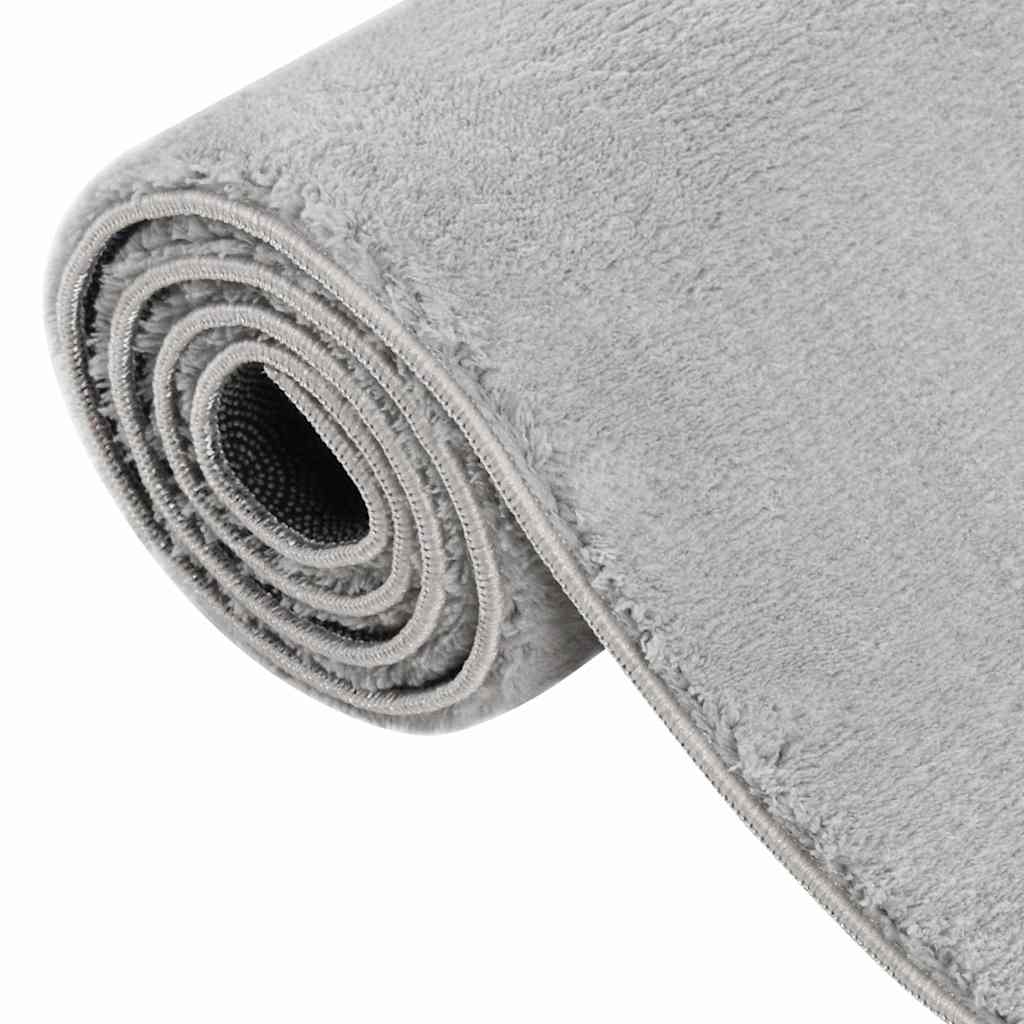 vidaXL Vloerkleed wasbaar korte pool anti-slip 160x230 cm zwart