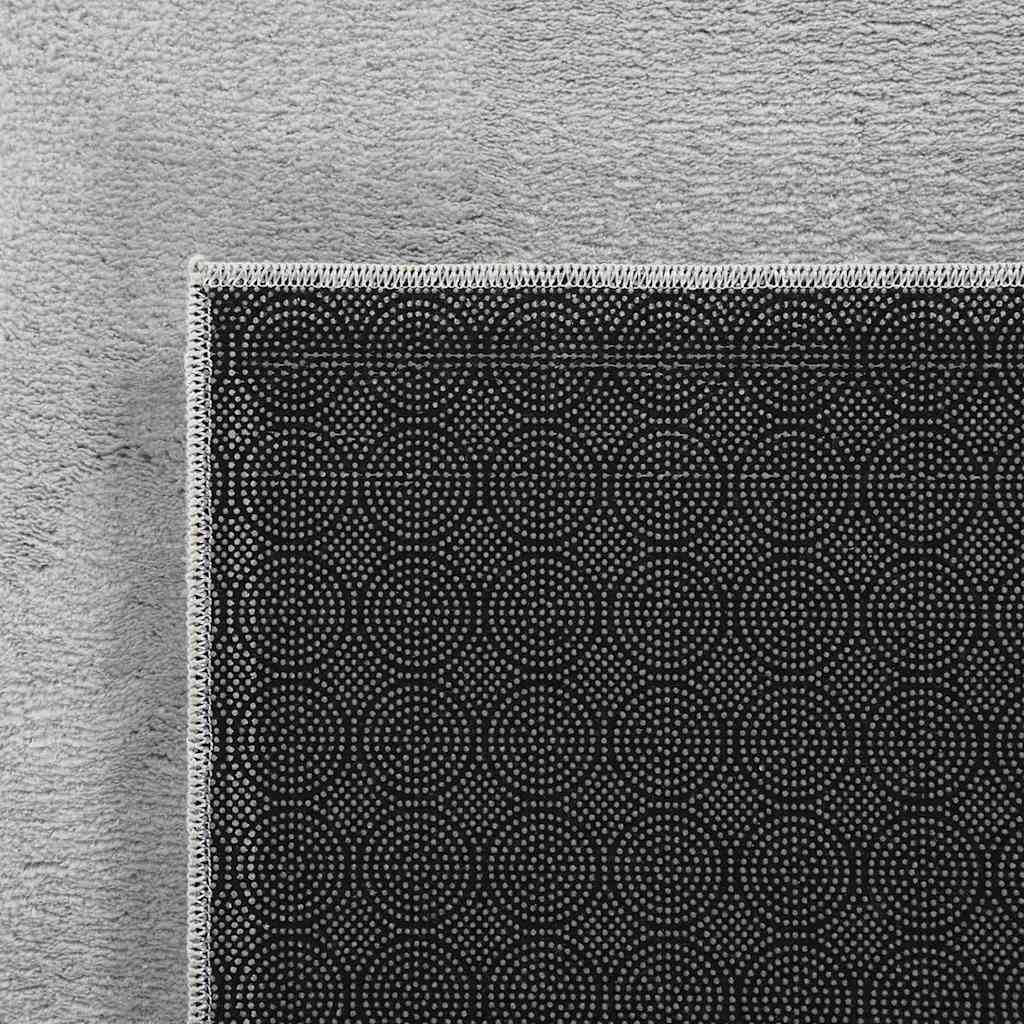 vidaXL Vloerkleed wasbaar korte pool anti-slip 160x230 cm zwart