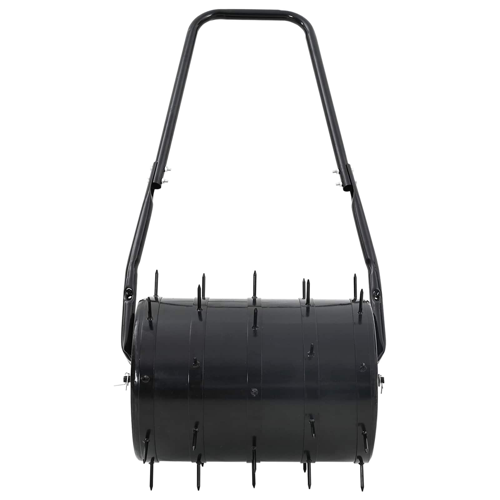 vidaXL Grasroller Trek met Beluchter Klemmen Zwart 110 x 52 cm IJzer