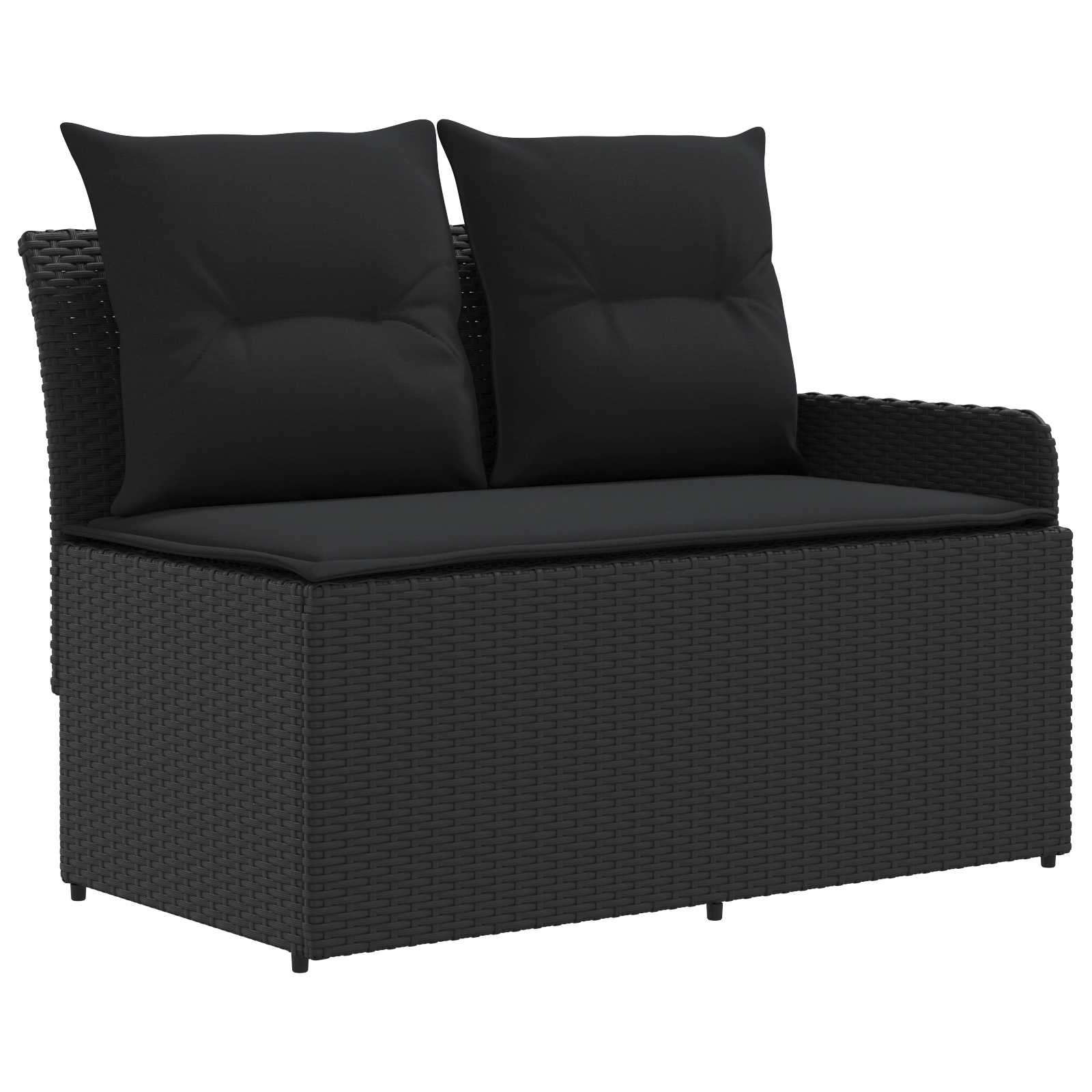 vidaXL Meubelsets met kussen 4 pcs Zwart PE Rattan
