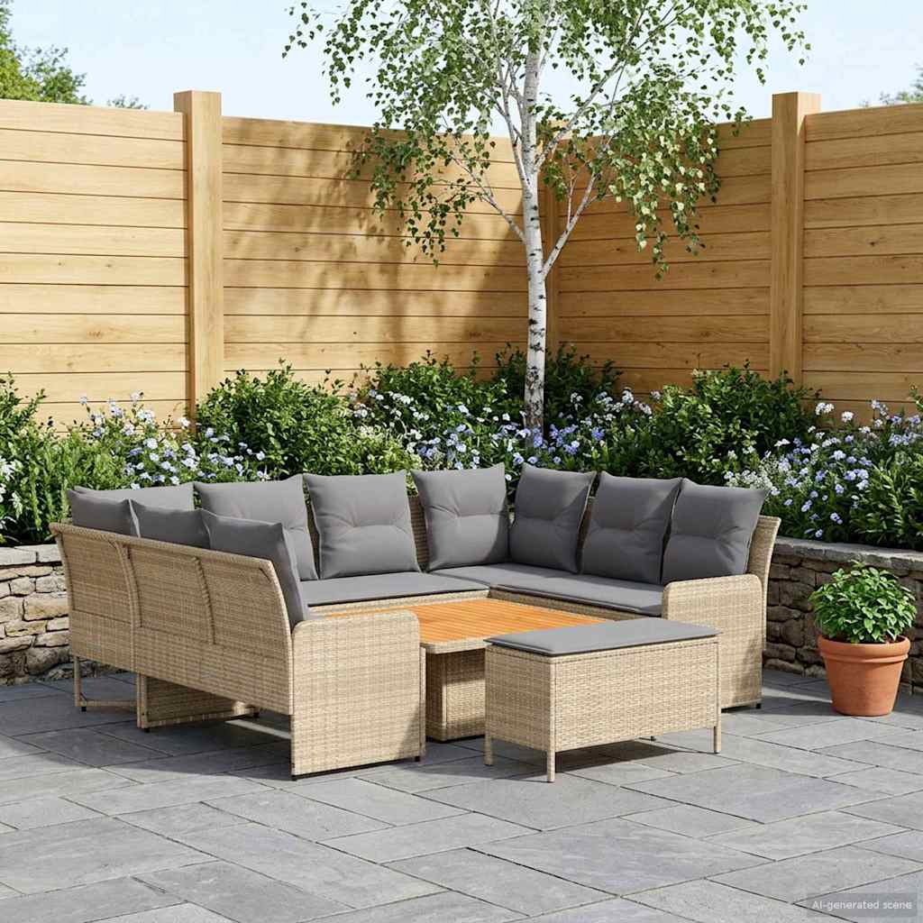 vidaXL Meubelsets met kussen 4 pcs Zwart PE Rattan