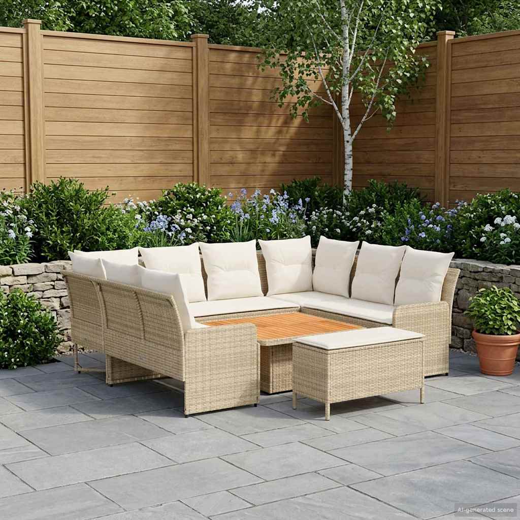vidaXL Meubelsets met kussen 4 pcs Zwart PE Rattan