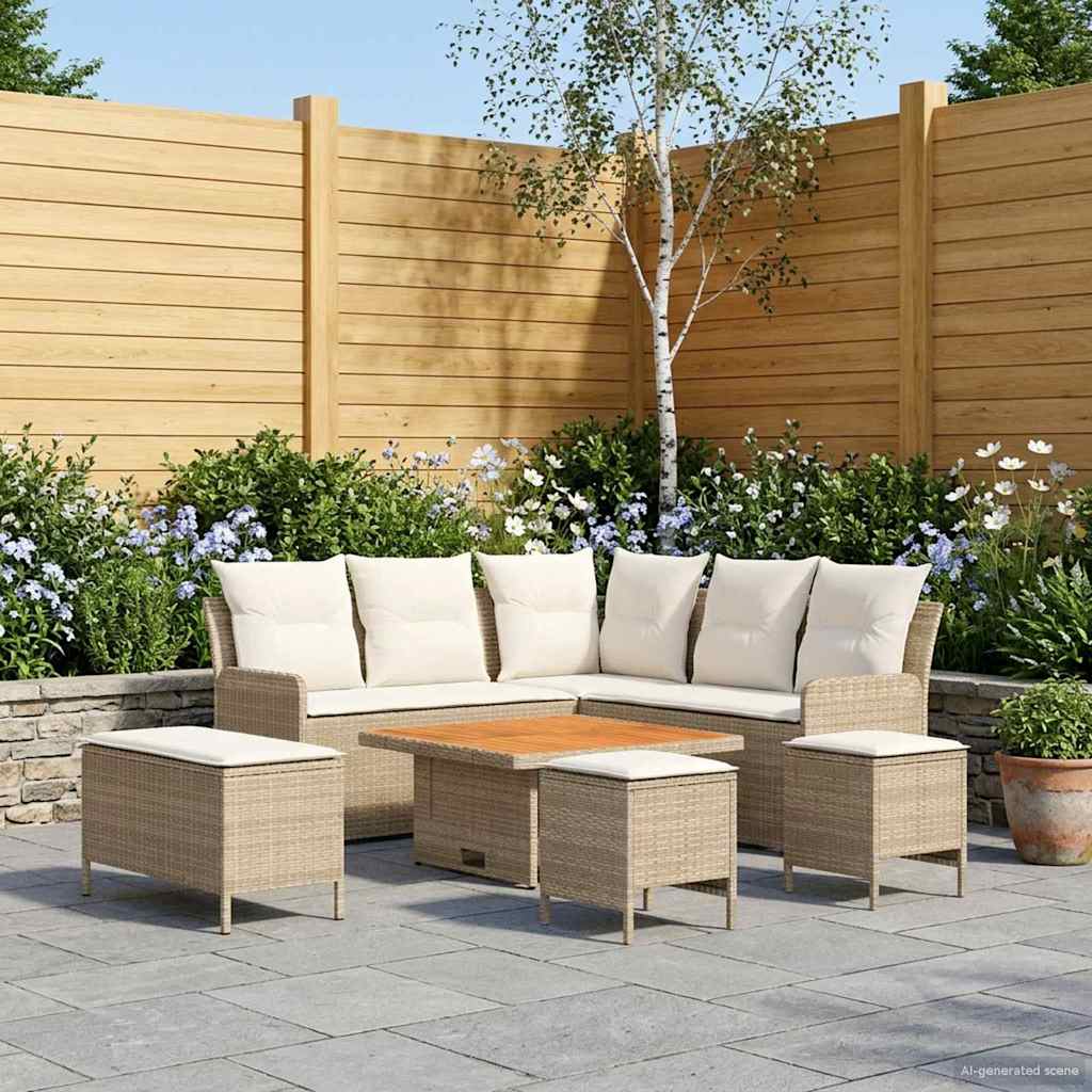 vidaXL Meubelsets met kussen 4 pcs Zwart PE Rattan