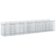 vidaXL Gabion Verhoogd Bed 2 pcs Zilver 300 x 50 x 60 cm