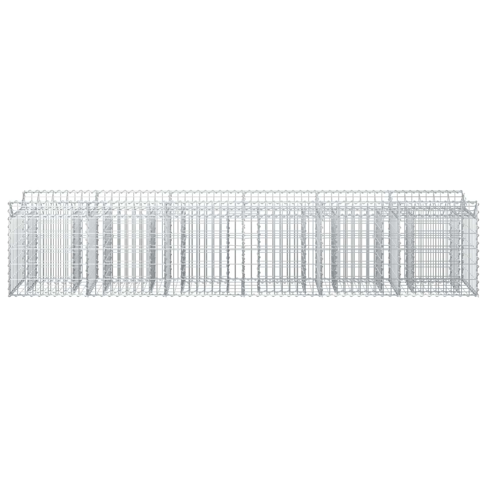vidaXL Gabion Verhoogd Bed 2 pcs Zilver 300 x 50 x 60 cm